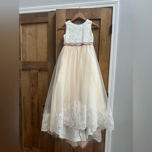 Beautiful formal dress with train. Size 10-12